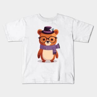 Cute Winter Bear Kids T-Shirt